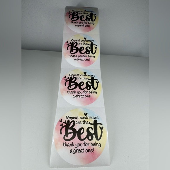 Repeat Customers Arethe Best!" stickers 100pcs| shipping supplies new - Picture 6 of 13